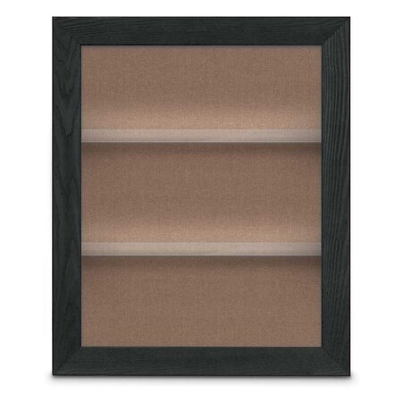 United Visual Products Outdoor Enclosed Combo Board, 42"x32", Gold Frame/Grey & Surf UVCB4232ODG-GREY-SURF